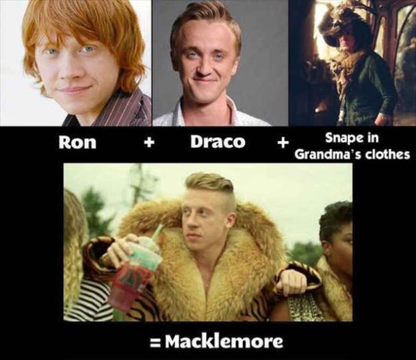 Snape In Draco Ron Grandmas Clothes Macklemore